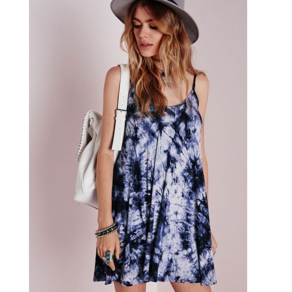 ASOS Dresses & Skirts - ASOS Missguided Strappy Tie Dye Boho Swing Dress
